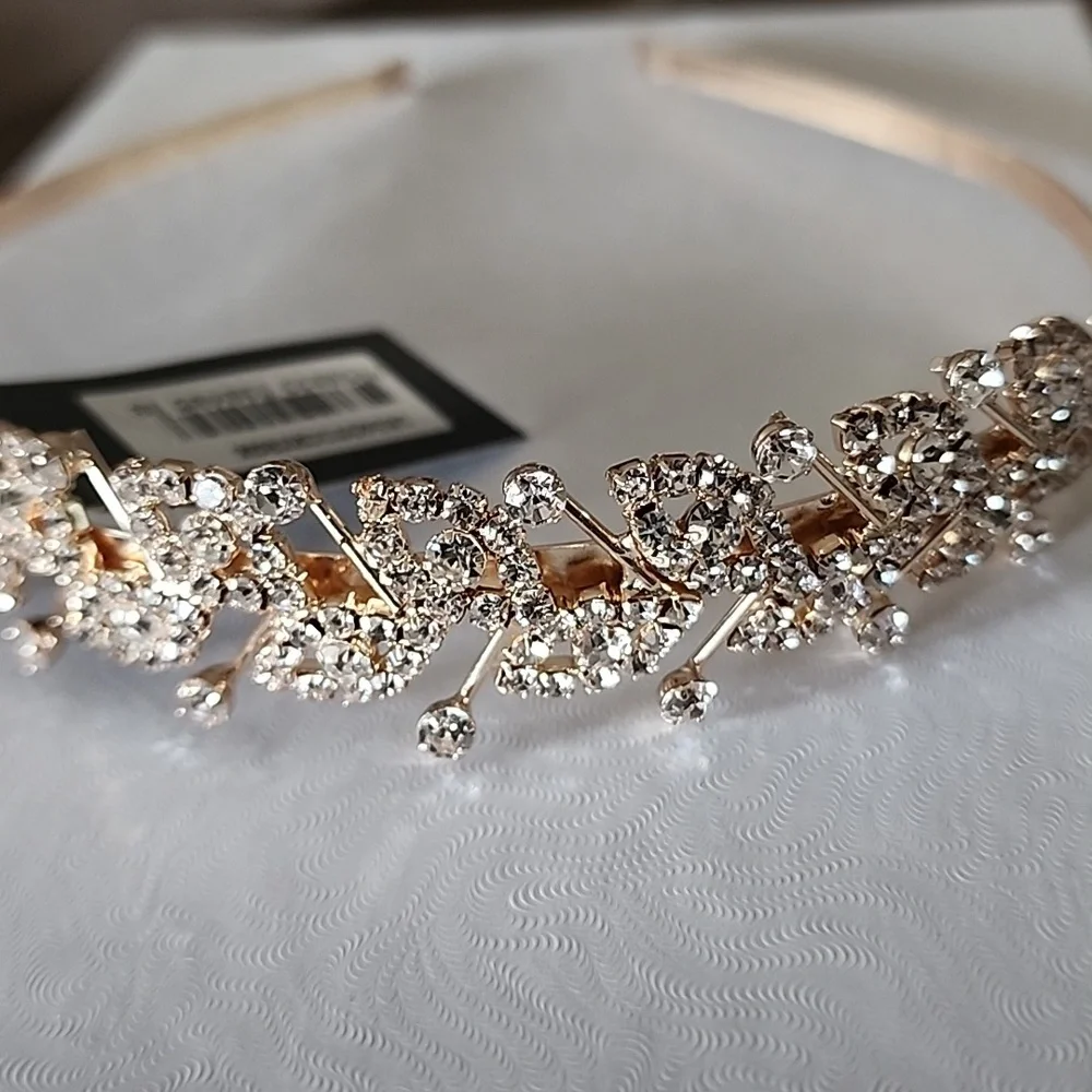 Occasion Rose Gold Headband With Crystals New With Tags